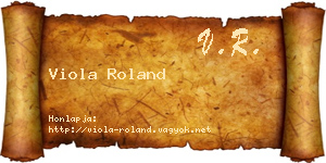 Viola Roland névjegykártya